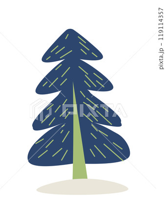 Christmas Tree Simple Vector Design 119114357