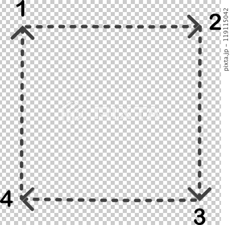 Simple learning to draw a square. Dot to dot. Simple learning to draw a square. Dot to dot. 119115042