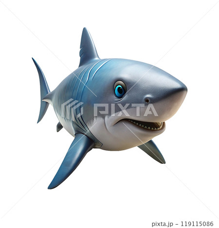 3d rendering of dynamic shark 119115086