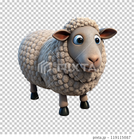 3d rendering of dynamic sheep 119115087