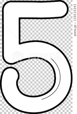 Doodle number 5 for coloring. 119115241