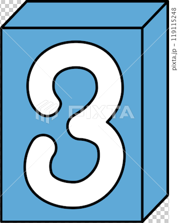 Doodle number 3 in blue box. 119115248