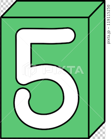 Doodle number 5 in green box. 119115250