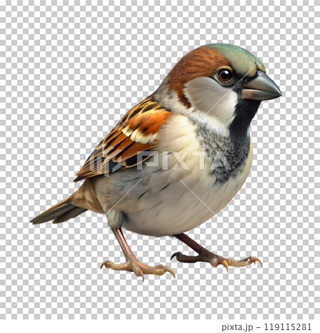 3d rendering of dynamic sparrow 3d rendering of dynamic sparrow 119115281