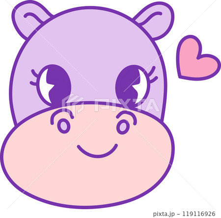 cute baby hippo, hippopotamus 119116926
