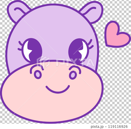 cute baby hippo, hippopotamus 119116926