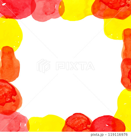 水彩のかわいいグラデーションフレーム 119116976