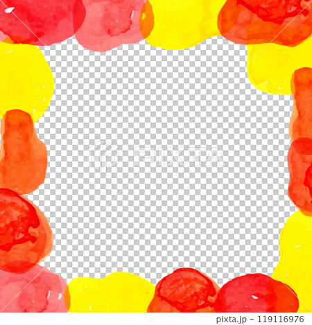 水彩のかわいいグラデーションフレーム 119116976