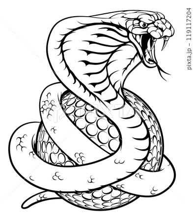 Cobra Snake Golf Ball Sports Team Cartoon Mascot 119117204