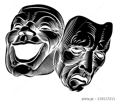 Theater Or Theatre Drama Comedy And Tragedy Masks Theater Or Theatre Drama Comedy And Tragedy Masks 119117211