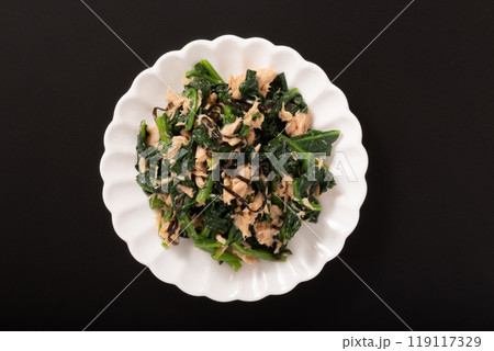 ほうれん草とツナの塩昆布和え 119117329
