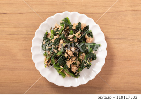 ほうれん草とツナの塩昆布和え ほうれん草とツナの塩昆布和え 119117332