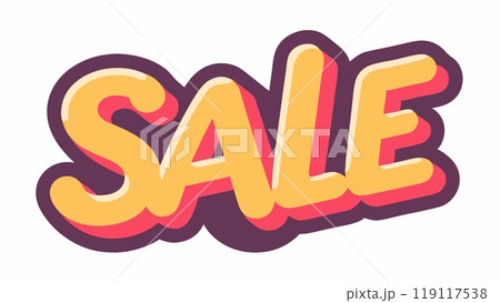 Sale discount label, seasonal sale for your business Sale discount label, seasonal sale for your business 119117538