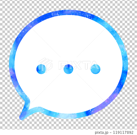 Marble starry sky | Dotted speech bubble 119117892