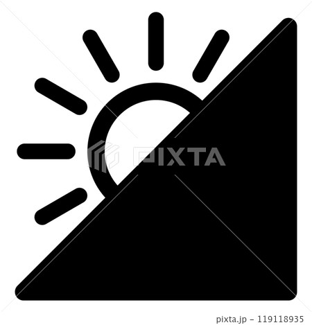 日陰のアイコンイラスト 日陰のアイコンイラスト 119118935