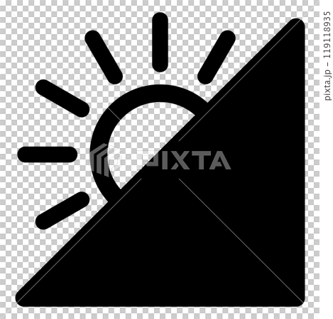 日陰のアイコンイラスト 日陰のアイコンイラスト 119118935