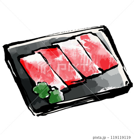皿に盛った肉 手描きイラスト 皿に盛った肉 手描きイラスト 119119119