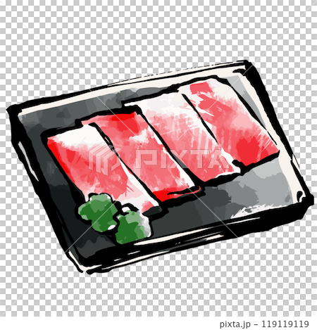 皿に盛った肉 手描きイラスト 皿に盛った肉 手描きイラスト 119119119