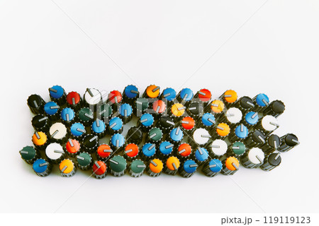 Buttons potentiometers for volume and frequencies of the mixer, amplifier 119119123