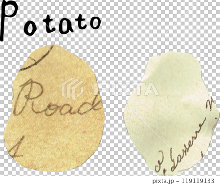 Simple and stylish potato illustration 119119133