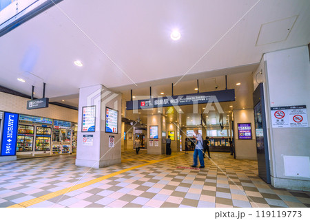 日本の横浜都市景観 東急電鉄 綱島駅などを望む=2日 日本の横浜都市景観 東急電鉄 綱島駅などを望む=2日 119119773