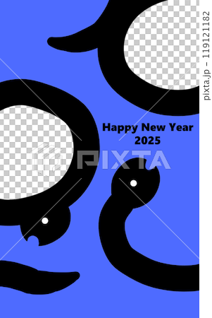 かわいいヘビのイラスト年賀状 かわいいヘビのイラスト年賀状 119121182