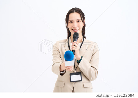 インタビューアー　レポーター　司会者　アナウンサー　取材　芸能　 119122094