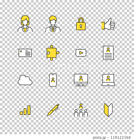 シンプルなビジネスアイコンセット シンプルなビジネスアイコンセット 119122168