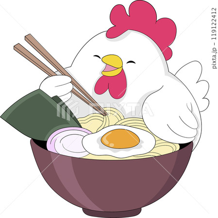 udon noodles with delicious chicken broth udon noodles with delicious chicken broth 119122412