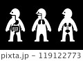 人体内臓シルエット 119122773