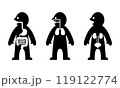 人体内臓シルエット 119122774
