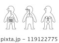 人体内臓線画 119122775
