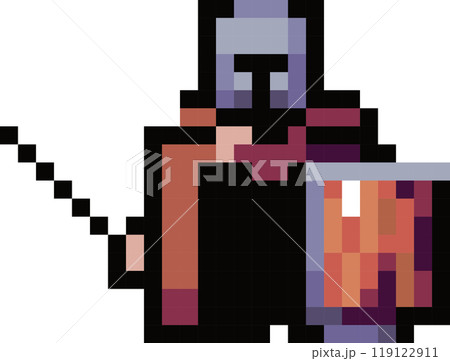 Game Warrior Pixelated 119122911