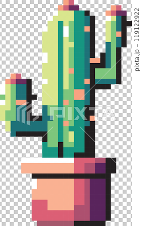 Pixelated Cactus Pot Pixelated Cactus Pot 119122922