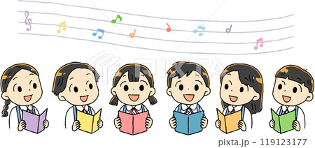 合唱をする子供たち 合唱をする子供たち 119123177