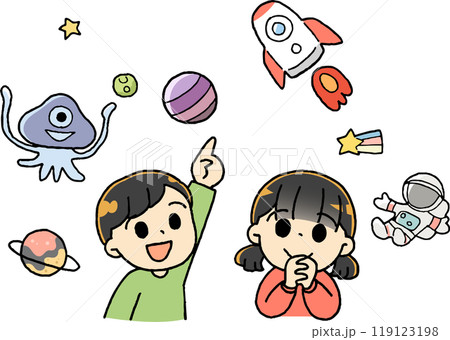 宇宙について考える子供達 宇宙について考える子供達 119123198