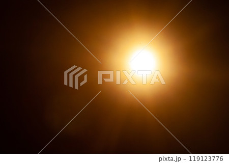 Sun flare on the black background 119123776