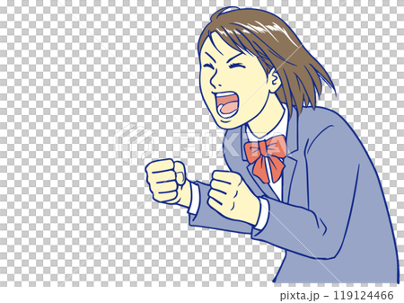 Screaming high school girl Screaming high school girl 119124466