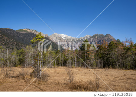 上高地 穂高連峰 長野県松本市安曇中部山岳国立公園 上高地 穂高連峰 長野県松本市安曇中部山岳国立公園 119126019