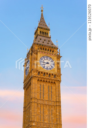 Close up of Big Ben tower in London, UK. Close up of Big Ben tower in London, UK. 119126070