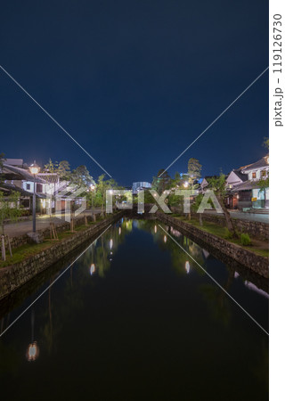 倉敷美観地区の夜景　岡山県倉敷市 119126730