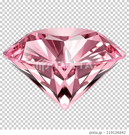 Simple pink diamond illustration 119126842