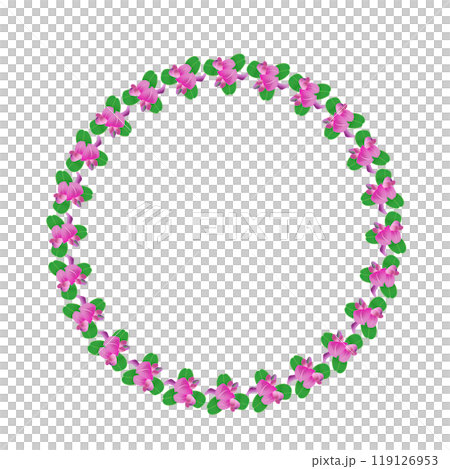 ハギの花の円形飾り枠イラスト ハギの花の円形飾り枠イラスト 119126953