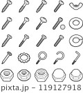 ネジやナット、ボルトなどのイラスト 119127918