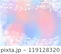 音符とカラフルな背景 119128320