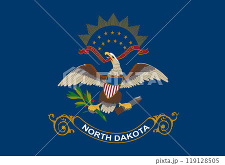 North Dakota State Flag background illustration North Dakota State Flag background illustration 119128505