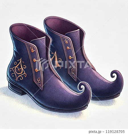 魔法使いの靴の水彩画のイラスト素材 [119128705] - PIXTA