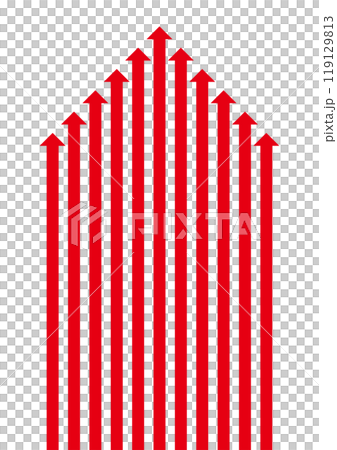 Arrow background rising red vector 119129813