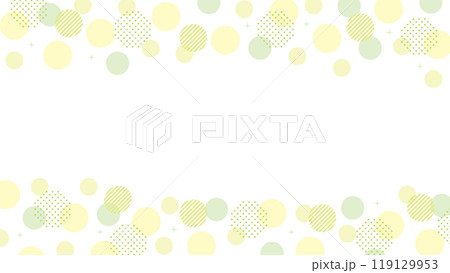 水玉 黄緑 緑 黄色 キラキラ フレーム 水玉 黄緑 緑 黄色 キラキラ フレーム 119129953