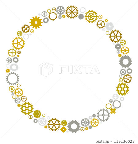 歯車　フレーム　円　丸　スチームパンク	 119130025